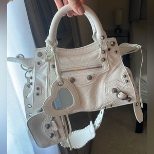 Balenciaga Agneau Arena Neo Cagole XS White